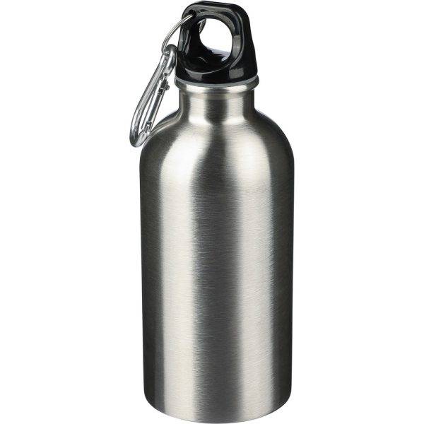 Bouteille de sport 400 ml argent personnalisable avec logo
