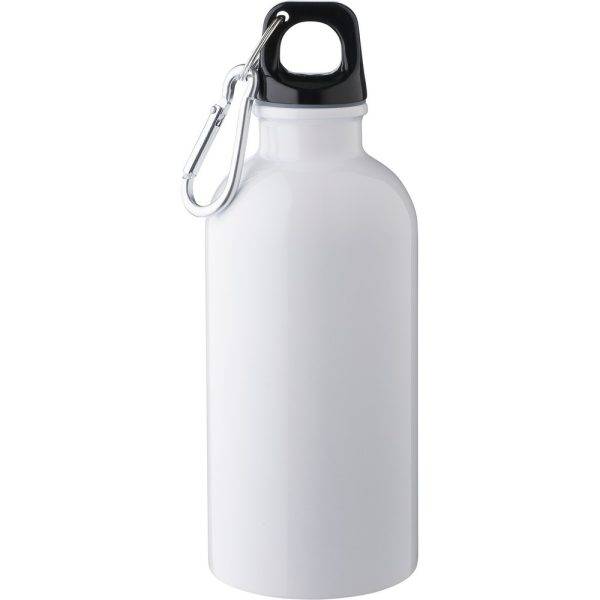 Bouteille de sport 400 ml blanc personnalisable avec logo