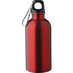 Bouteille de sport 400 ml rouge personnalisable avec logo