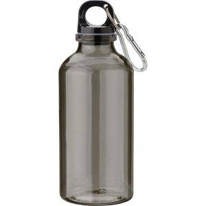 Bouteille de sport 400 ml RPET noir personnalisable avec logo