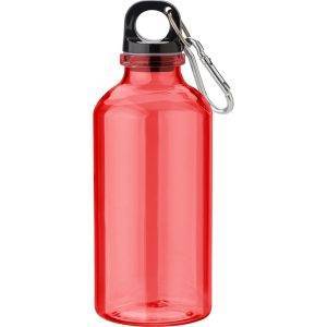 Bouteille de sport 400 ml RPET rouge personnalisable avec logo