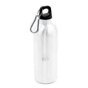 Bouteille de sport 500 ml avec mousqueton Brenda blanc personnalisable