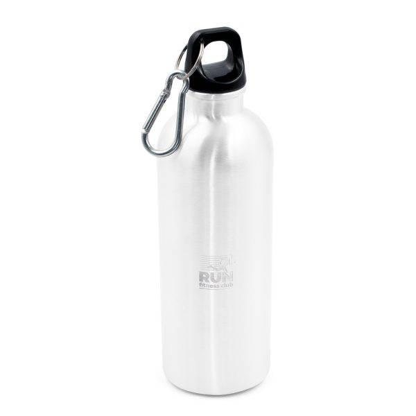 Bouteille de sport 500 ml avec mousqueton Brenda blanc personnalisable