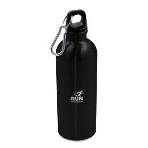 Bouteille de sport 500 ml avec mousqueton Brenda noir personnalisable
