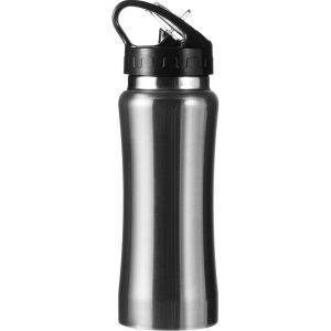 Bouteille de sport 600 ml argent personnalisable avec logo