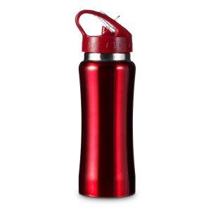 Bouteille de sport 600 ml rouge personnalisable avec logo