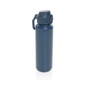 Bouteille de sport 600ML en acier recyclé RCS Via bleu personnalisable