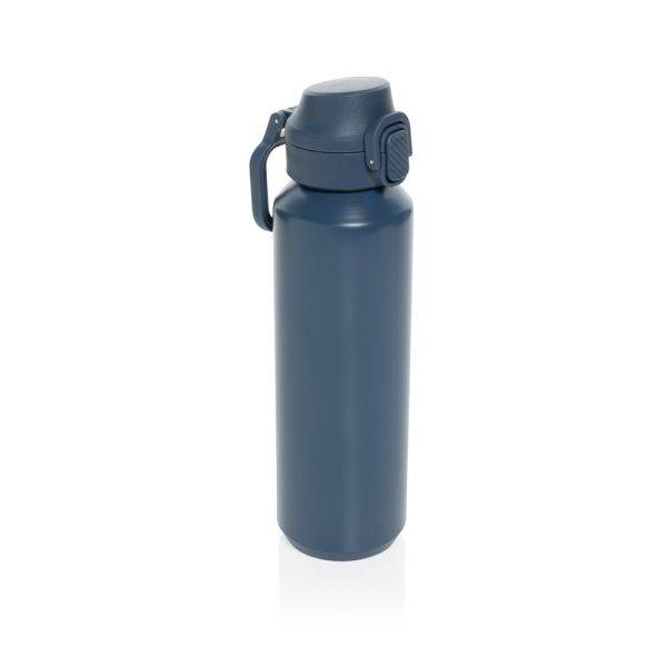 Bouteille de sport 600ML en acier recyclé RCS Via bleu personnalisable
