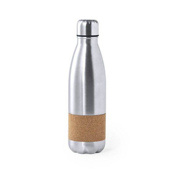 Bouteille de sport 750 ml argent personnalisable avec logo