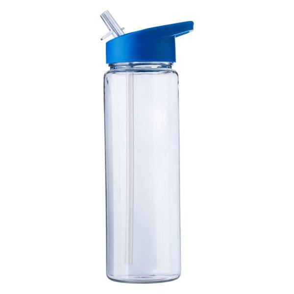 Bouteille de sport 750 ml en RPET bleu personnalisable avec logo