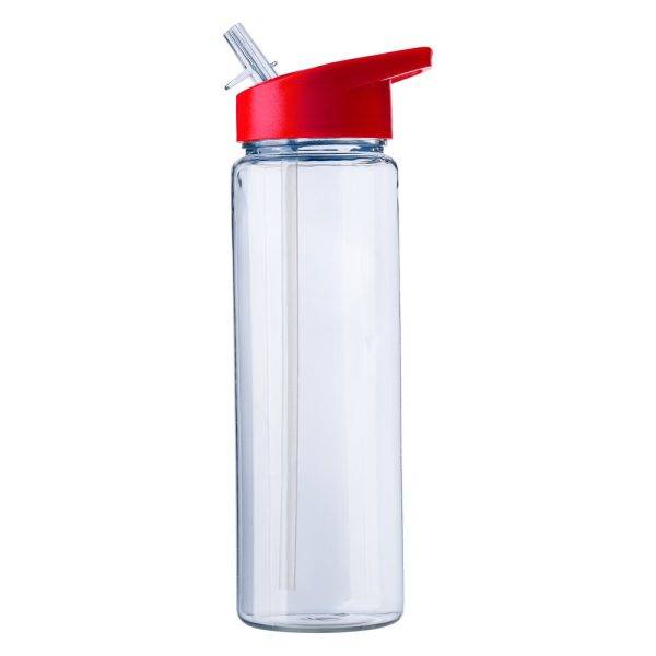 Bouteille de sport 750 ml en RPET rouge personnalisable avec logo