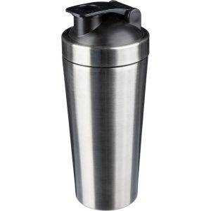 Bouteille de sport 750 ml, shaker argent personnalisable avec logo