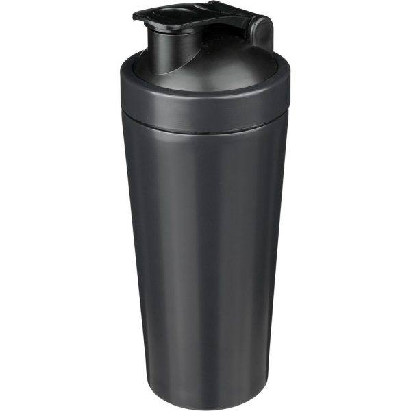 Bouteille de sport 750 ml, shaker noir personnalisable avec logo