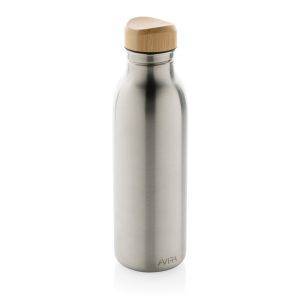 Bouteille d'eau 600ml en acier Avira Alcor RCS argent personnalisable