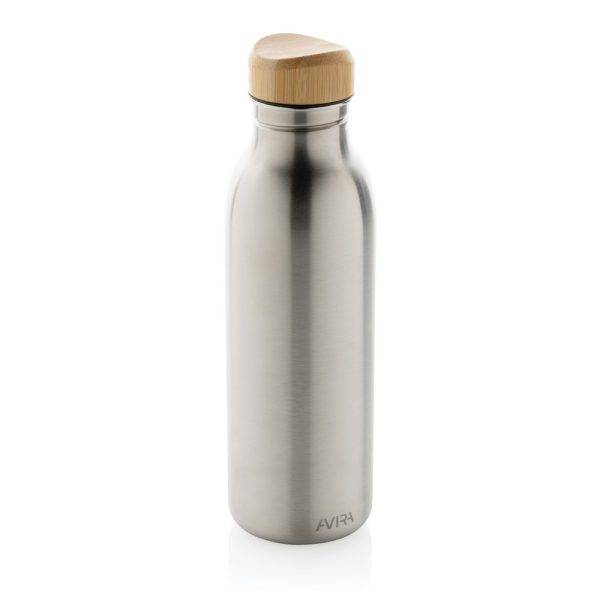 Bouteille d'eau 600ml en acier Avira Alcor RCS argent personnalisable
