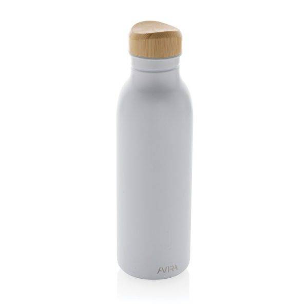 Bouteille d'eau 600ml en acier Avira Alcor RCS blanc personnalisable