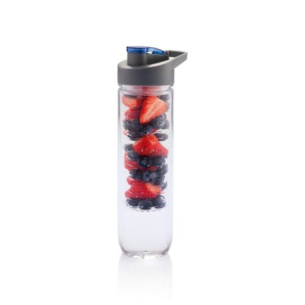 Bouteille d’eau à infusion bleu personnalisable avec logo