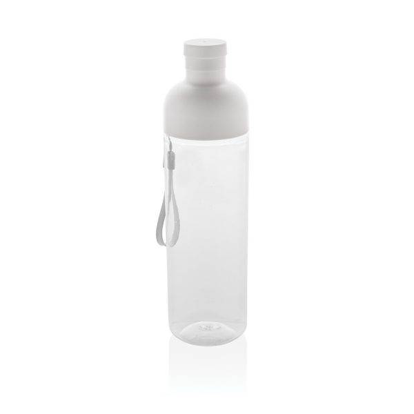 Bouteille d'eau étanche 600ml en rPET RCS Impact blanc personnalisable