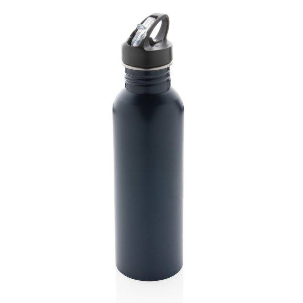 Bouteille Deluxe sport en acier bleu personnalisable avec logo