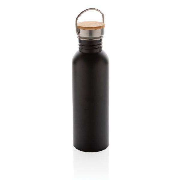 Bouteille en acier inoxydable avec couvercle en bambou personnalisable