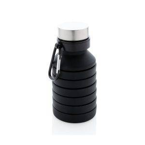 Bouteille en silicone pliable étanche avec couvercle personnalisable