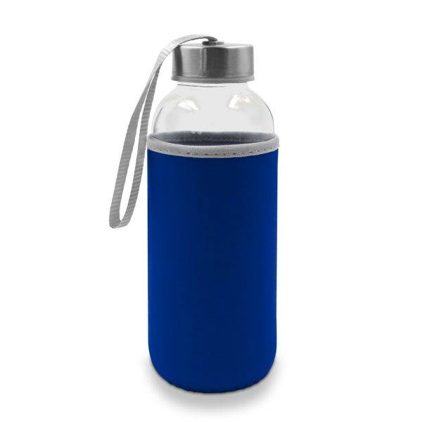 Bouteille en verre 420 ml | Bob bleu marine personnalisable avec logo