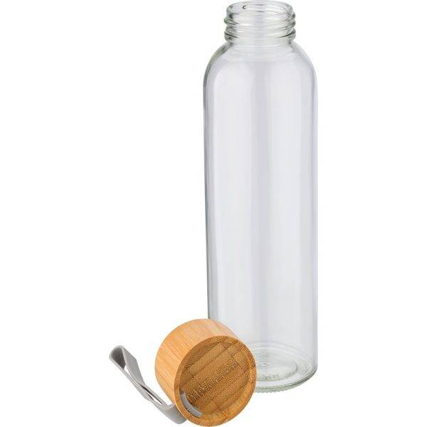 Bouteille en verre 600 ml brun personnalisable avec logo