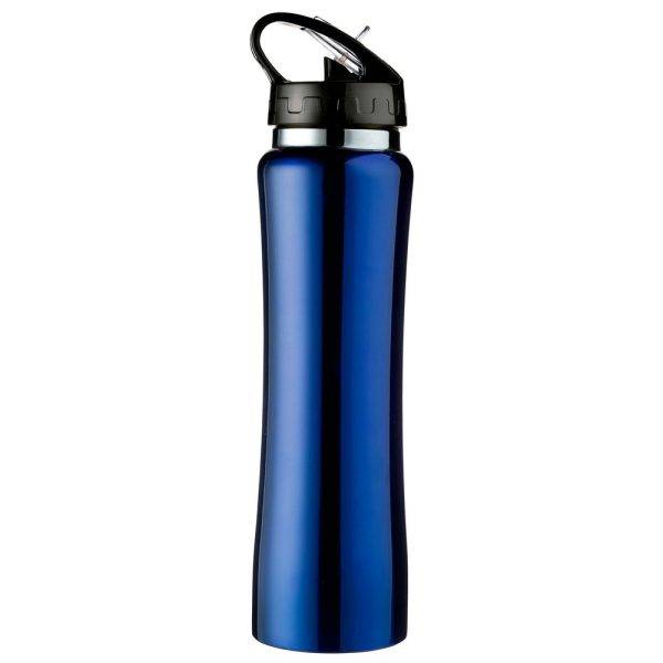 Bouteille isotherme 500 ml avec paille bleu personnalisable avec logo