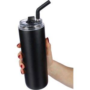 Bouteille isotherme 500 ml noir personnalisable avec logo – réf. VA595-03