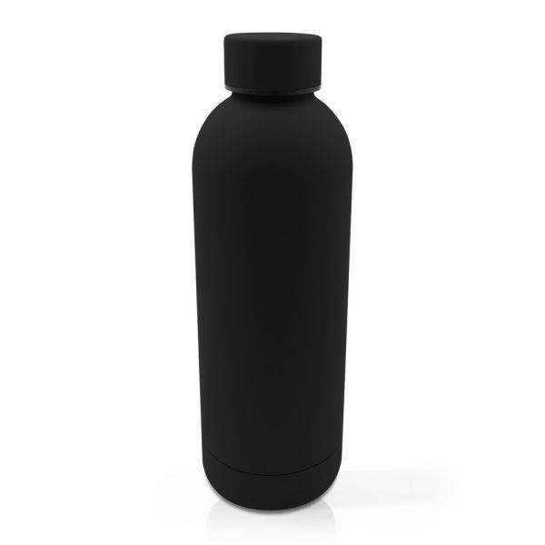 Bouteille isotherme 500 ml | Terryl noir personnalisable avec logo