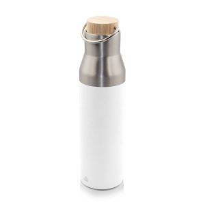 Bouteille isotherme 550 ml Zah blanc personnalisable avec logo
