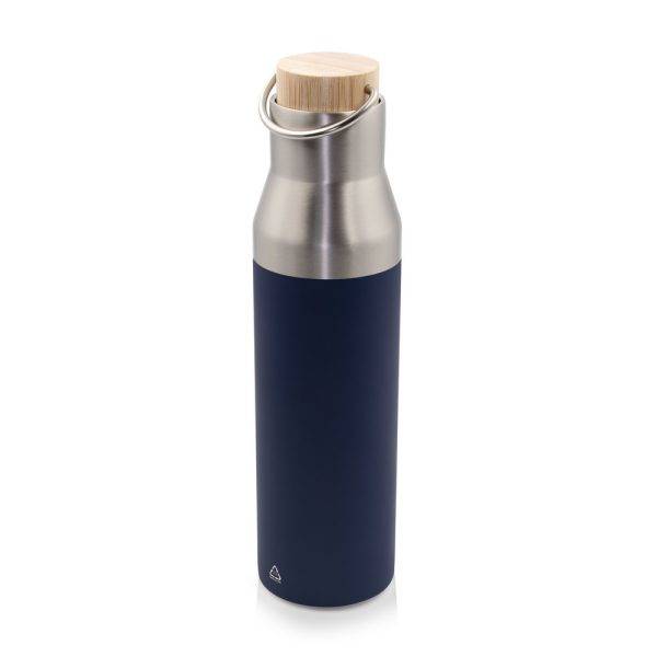 Bouteille isotherme 550 ml Zah bleu marine personnalisable avec logo