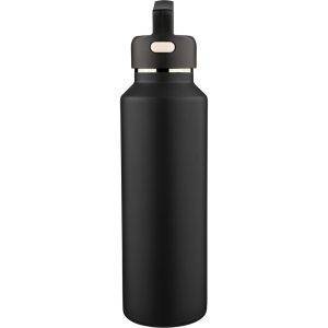 Bouteille isotherme 600 ml noir personnalisable avec logo – réf. VB108-03