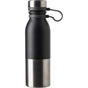 Bouteille isotherme 600 ml noir personnalisable avec logo