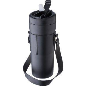 Bouteille isotherme de 730 ml noir personnalisable avec logo