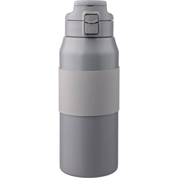 Bouteille isotherme de 800 ml gris personnalisable avec logo