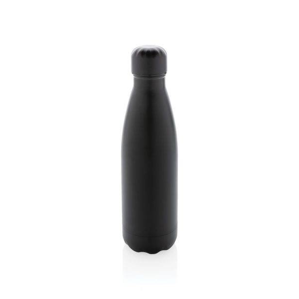 Bouteille isotherme en acier 500ml noir personnalisable avec logo