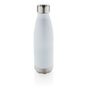 Bouteille isotherme en acier blanc personnalisable avec logo