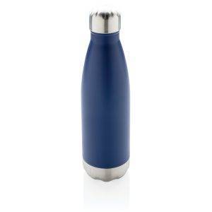 Bouteille isotherme en acier bleu personnalisable avec logo