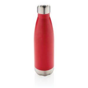 Bouteille isotherme en acier rouge personnalisable avec logo