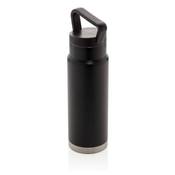 Bouteille isotherme étanche avec poignée noir personnalisable