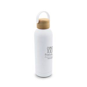 Bouteille thermo 500 ml Zeniqua blanc personnalisable avec logo