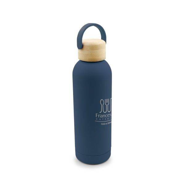 Bouteille thermo 500 ml Zeniqua bleu marine personnalisable avec logo