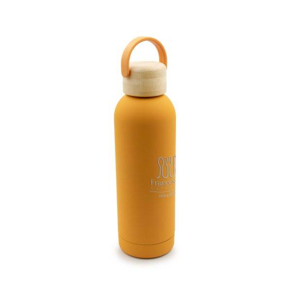 Bouteille thermo 500 ml Zeniqua jaune personnalisable avec logo