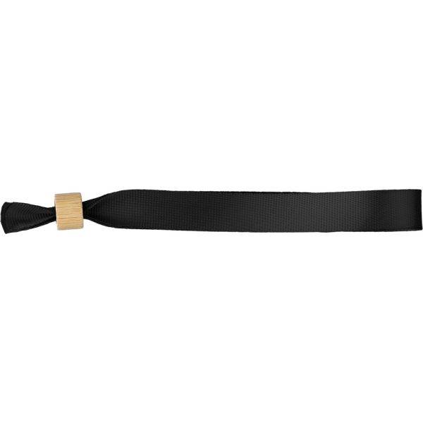 Bracelet noir personnalisable avec logo