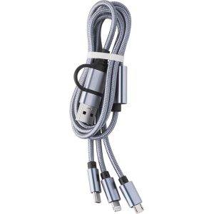 Câble de charge argent personnalisable avec logo – réf. V1563-32