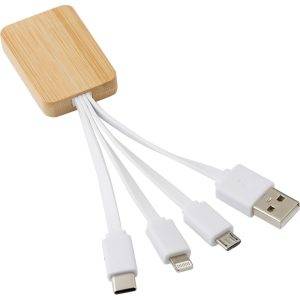 Câble de charge blanc personnalisable avec logo – réf. V8305-02