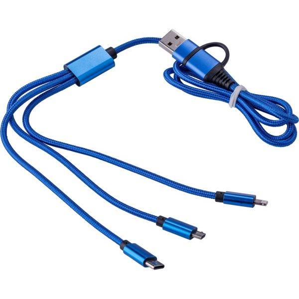 Câble de charge bleu clair personnalisable avec logo