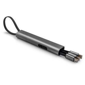 Câble de charge | Evelyn graphite personnalisable avec logo