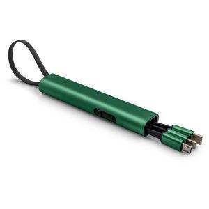 Câble de charge | Evelyn vert personnalisable avec logo
